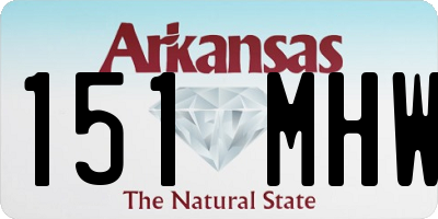 AR license plate 151MHW