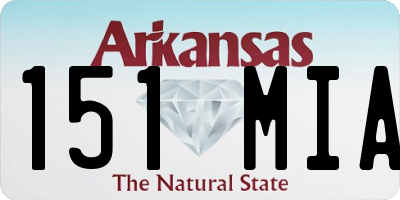 AR license plate 151MIA