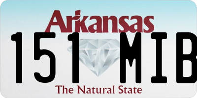 AR license plate 151MIB