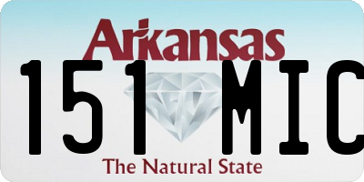 AR license plate 151MIC