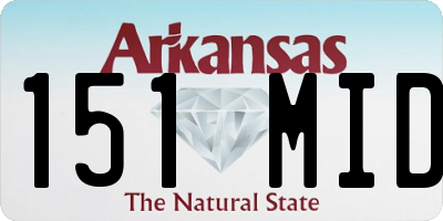 AR license plate 151MID