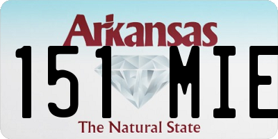 AR license plate 151MIE