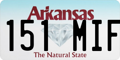 AR license plate 151MIF