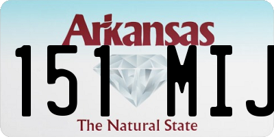 AR license plate 151MIJ