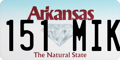 AR license plate 151MIK