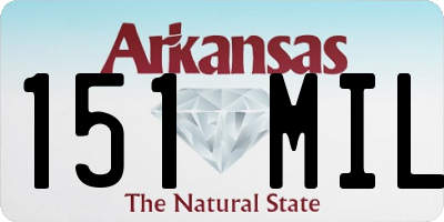 AR license plate 151MIL