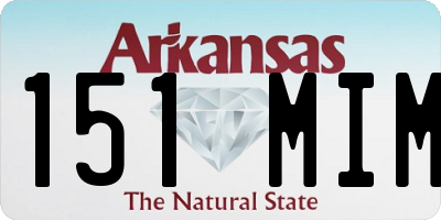 AR license plate 151MIM
