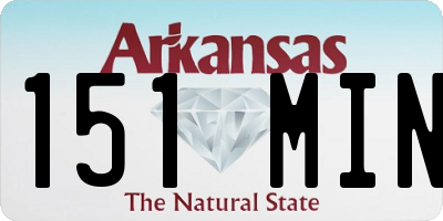 AR license plate 151MIN