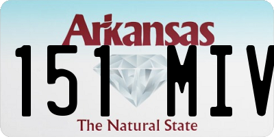 AR license plate 151MIV