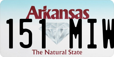 AR license plate 151MIW