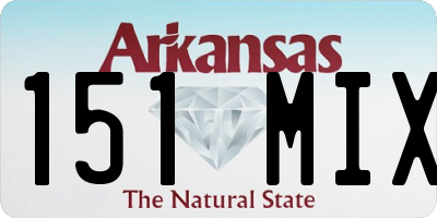 AR license plate 151MIX
