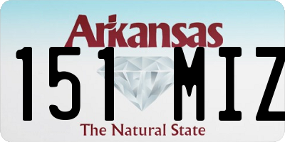 AR license plate 151MIZ
