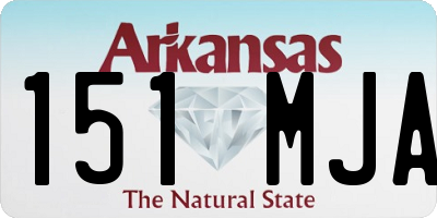 AR license plate 151MJA