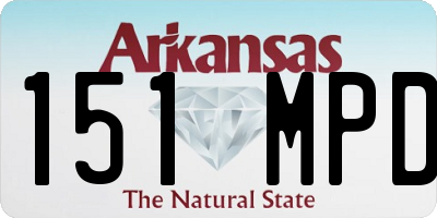 AR license plate 151MPD