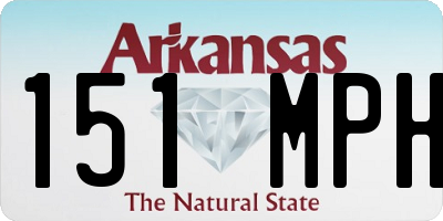AR license plate 151MPH