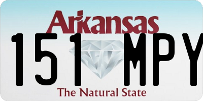 AR license plate 151MPY