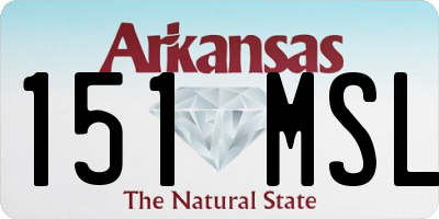 AR license plate 151MSL