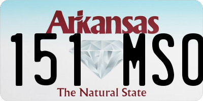 AR license plate 151MSO