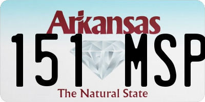 AR license plate 151MSP