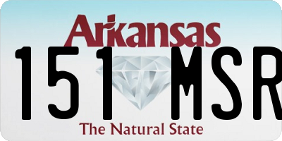 AR license plate 151MSR
