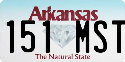 AR license plate 151MST