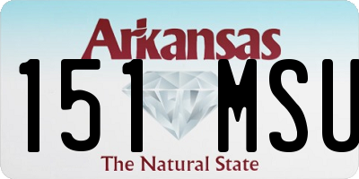 AR license plate 151MSU