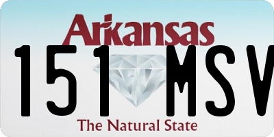 AR license plate 151MSV