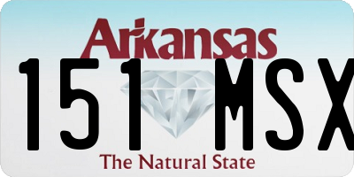 AR license plate 151MSX