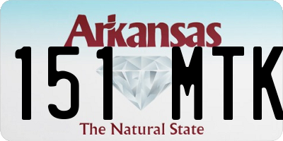 AR license plate 151MTK
