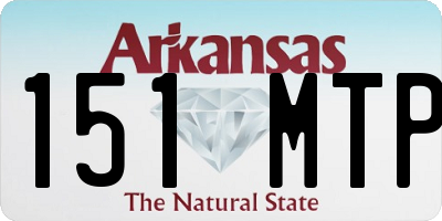 AR license plate 151MTP