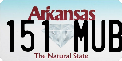 AR license plate 151MUB