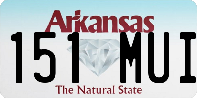 AR license plate 151MUI