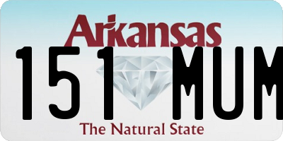 AR license plate 151MUM