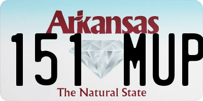 AR license plate 151MUP