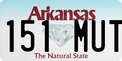AR license plate 151MUT
