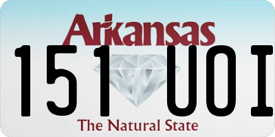 AR license plate 151UOI