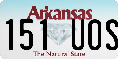 AR license plate 151UOS
