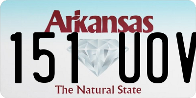 AR license plate 151UOV
