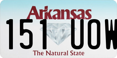 AR license plate 151UOW