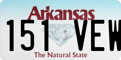 AR license plate 151VEW