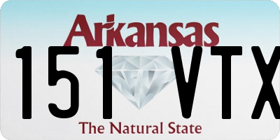 AR license plate 151VTX
