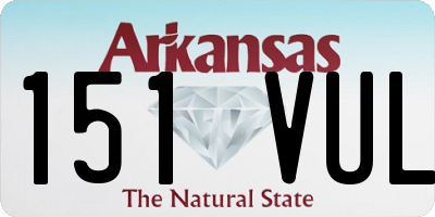 AR license plate 151VUL