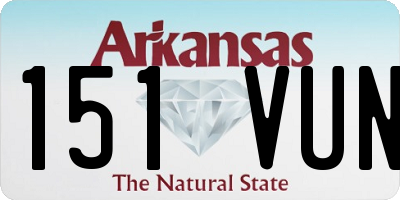 AR license plate 151VUN