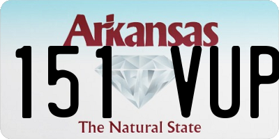AR license plate 151VUP