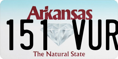 AR license plate 151VUR