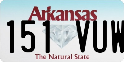 AR license plate 151VUW