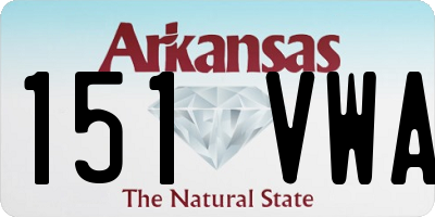 AR license plate 151VWA