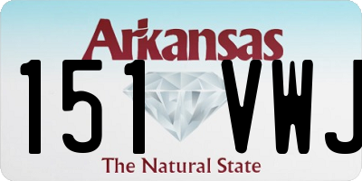 AR license plate 151VWJ
