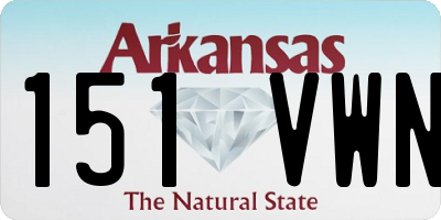 AR license plate 151VWN