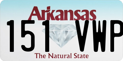 AR license plate 151VWP